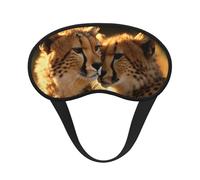 Cheetah Love Schlafmaske für Seitenschläfer, weich, atmungsaktiv, Augenmaske, Verdunkelung, Seide, Augenschlaf mit elastischem Band, Nacht-Augenbinde für Damen und Herren, Reise-Nickerchen