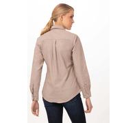 Chef Works® CHAMBRAY Damenbluse Natur Größe M - M beige Textil SLWCH002-ECR-M