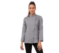 Chef Works Damen Hartford Chef Coat Kochjacke, GRAU, Medium