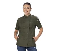 Chef Works Damen Mojave Short Sleeve Chef Coat Kochmantel, Olivgrün, XL