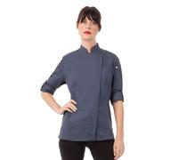 Chef Works Hartford Cool Vent Kochmantel für Damen, Blau, XX-Large