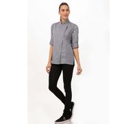 Chef Works® HARTFORD Damenkochjacke der Essential Collection - COOL VENT BCWLZ005 Grau S - S grau Polyester BCWLZ005-GRY-S