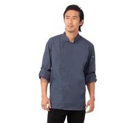 Chef Works Herren Hartford Kochmantel Kochjacken, blau, XXX-Large