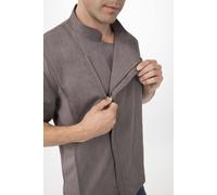 Chef Works® Kochjacke HARTFORD COOL VENT & lite, Reißverschluss, Graphitbraun, Größe M - M braun Polyester BCLZ008-GPG-M