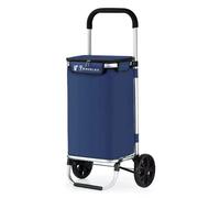 Cheffinger 40L Einkaufstrolley - Klappbarer Einkaufswagen in Blau