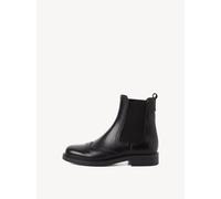 Chelseaboots TAMARIS, Damen, Gr. 39, schwarz, Leder, Lyralochung, Basic, Schuhe Chelseaboots, Schlupfboots, Stiefelette mit modischer Lyralochung (41892111-39) schwarz
