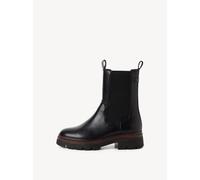 Chelseaboots TAMARIS, Damen, Gr. 41, schwarz, Elastischer Einsatz, Glattleder, unifarben, Basic, Schuhe Chelseaboots, Blockabsatz, Stiefelette mit TOUCH-IT Ausstattung (92005327-41) schwarz