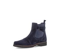 Chelseaboots GABOR, Damen, Gr. 38, blau (nachtblau), Elastischer Einsatz, Veloursleder, Schuhe Chelseaboots, Blockabsatz, Stiefelette, Businesschuh mit Best Fitting (49565314-38) nachtblau