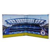 Chelsea FC - Geldbörse mit geprägtem Vereinswappen - Offizielles Merchandise - Geschenk für Fußballfans - Schwarz - Neues Stadion