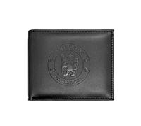 Chelsea FC - Geldbörse mit geprägtem Vereinswappen - Offizielles Merchandise - Schwarz - Schwarz - 11 x 9,5 cm