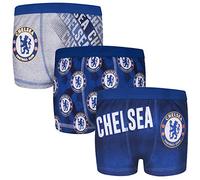 Chelsea FC - Jungen Boxershorts mit Vereinswappen - Offizielles Merchandise - Geschenk für Fußballfans - 3 Paar - Mehrfarbig - 9-10 Jahre