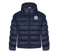 Chelsea FC - Jungen Winter-Steppjacke mit Kapuze - Offizielles Merchandise - Geschenk für Fußballfans - Blau - 10-11 Jahre