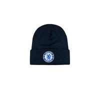 (Chelsea) Fußballfans Club-Emblem, gestrickte Wintermütze, Stretch-Mütze, Chelsea - Schwarz, Chelsea,