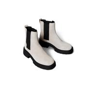 Chelseaboots CALVIN KLEIN JEANS "CHUNKY CHELSEA BOOT LTH", Damen, Gr. 38, braun (dunkelbraun), Elastischer Einsatz, Leder, Schuhe Chelseaboots, Schlupfboots, Stiefelette in bequemer Form (39640844-38)