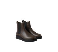 Chelseaboots CALVIN KLEIN JEANS "COMBAT ESS CHELSEA BOOT LTH", Herren, Gr. 42, dunkelbraun, Schuhe Chelseaboots, Klassik-Stiefelette, Schlupfboots mit Stretcheinsätzen (81611725-42) dunkelbraun