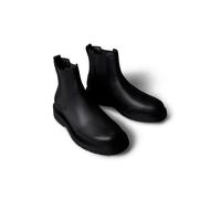 Chelseaboots CALVIN KLEIN JEANS "COMBAT ESS CHELSEA BOOT LTH", Herren, Gr. 44, schwarz, Elastischer Einsatz, Leder, unifarben, Schuhe Chelseaboots, Klassik-Stiefelette, Schlupfboots mit Stretcheinsätz
