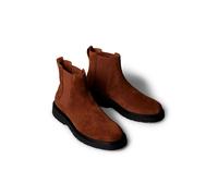 Chelseaboots CALVIN KLEIN JEANS "COMBAT ESS CHELSEA BOOT SU", Herren, Gr. 44, braun, Elastischer Einsatz, Veloursleder, unifarben, Schuhe Chelseaboots, Stiefelette, Schlupfboots, Profilsohle, mit Anzi