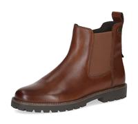 Chelseaboots CAPRICE, Damen, Gr. 37, cognac, Leder, Textil, Schuhe Chelseaboots, Blockabsatz, Businessschuh in Used Optik (25020056-37) cognac
