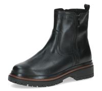 Chelseaboots CAPRICE, Damen, Gr. 39, schwarz, Leder, Schuhe Chelseaboots, Blockabsatz, Stiefelette mit Zierreißverschluss an der Außenseite (15827137-39) schwarz
