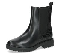 Chelseaboots CAPRICE, Damen, Gr. 40, schwarz, Leder, Textil, Schuhe Chelseaboots, Blockabsatz, Stiefelette mit Reptilienprägung (78539760-40) schwarz