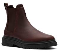 Stiefelette CLARKS "Badbury Easy", Herren, Gr. 44, braun, Kunstfaser, Leder, Schuhe, mit Neoprenpolsterung (58099324-44) braun