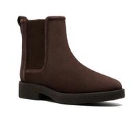 Chelseaboots CLARKS "Nella Top", Damen, Gr. 39, dunkelbraun, Veloursleder, Schuhe, Stiefelette mit weicher Lederinnensohle (25775511-39) dunkelbraun