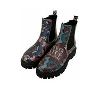 Chelseaboots DOGO "Aura Boots Never Stop Dreaming Damen Stiefeletten", Damen, Gr. 38, Normalschaft, lila, Lederimitat, Schuhe Chelseaboots, Handgefertigt (22975341-38) lila