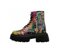 Chelseaboots DOGO "Navy Schnürstiefel Boots No More Drama Damen Stiefeletten", Damen, Gr. 39, Normalschaft, bunt (mehrfarbig), Lederimitat, Schuhe Chelseaboots, Handgefertigt (69863169-39) mehrfarbig