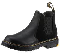 Chelseaboots DR. MARTENS "2976 J", Mädchen, Gr. 36, Synthetik Textil, schwarz, Elastischer Einsatz, Leder, Schuhe Chelseaboots, mit Stretcheinsatz (77374731-36) schwarz