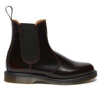 Chelseaboots DR. MARTENS "Flora", Damen, Gr. 41, rot (dunkelrot), Leder, Schuhe Chelseaboots, Stiefelette, Business Schuh mit Stretcheinsatz (73766326-41) dunkelrot