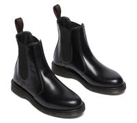 Chelseaboots DR. MARTENS "Flora", Damen, Gr. 43, schwarz, Leder, Schuhe Chelseaboots, Stiefelette, Business Schuh mit Stretcheinsatz (70154868-43) schwarz