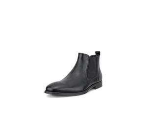 Chelseaboots ECCO "ECCO MELBOURNE", Herren, Gr. 38, schwarz, Leder, Basic, Schuhe Chelseaboots, Stiefelette, Business-Boots mit Stretcheinsätze (99968433-38) schwarz