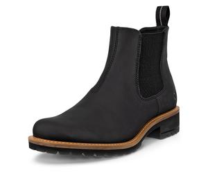 Chelseaboots ECCO "ELAINA", Damen, Gr. 36, schwarz, Leder, Schuhe Chelseaboots, Schlupfboots, Herbstboots, Stiefelette mit Stretcheinsätze (65900634-36) schwarz