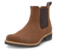 Chelseaboots ECCO "ELAINA", Damen, Gr. 40, braun (camelfarben), Veloursleder, Schuhe Chelseaboots, Schlupfboots, Herbstboots, Stiefelette mit Stretcheinsätze (76169618-40) camelfarben