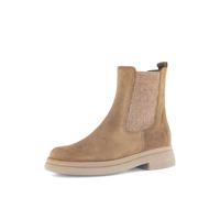 Chelseaboots GABOR "Chelsea Boot Rauleder", Damen, Gr. 35,5, beige, Schuhe Chelseaboots (36838500-35,5)