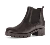 Chelseaboots GABOR, Damen, Gr. 39, dunkelbraun, Kalbsleder, unifarben, Schuhe Chelseaboots, Plateau, Herbstboots, Stiefelette mit angesagter Profilsohle (85831148-39) dunkelbraun
