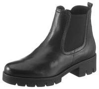 Chelseaboots GABOR, Damen, Gr. 39, schwarz, Kalbsleder, unifarben, Schuhe Chelseaboots, Plateau, Herbstboots, Stiefelette mit angesagter Profilsohle, Topseller (32204168-39) schwarz