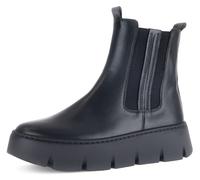 Chelseaboots GABOR, Damen, Gr. 40, schwarz, Elastischer Einsatz, Kalbsleder, unifarben, Schuhe Chelseaboots, Plateau, Schlupfboots, Stiefelette mit zwei Anziehlaschen (38618157-40) schwarz