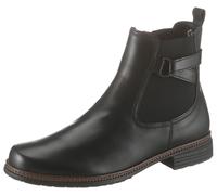 Chelseaboots GABOR, Damen, Gr. 40, schwarz, Elastischer Einsatz, Kalbsleder, unifarben, Schuhe Chelseaboots, Blockabsatz, Stiefelette, Businessmode mit Stretcheinsatz (84330437-40) schwarz