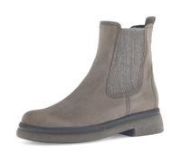 Chelseaboots GABOR, Damen, Gr. 41, beige (taupe), Veloursleder, unifarben, Schuhe Chelseaboots, Blockabsatz, Businessschuh in Komfortweite G (26414324-41) taupe