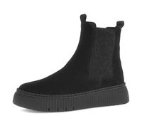 Chelseaboots GABOR, Damen, Gr. 41, schwarz, Elastischer Einsatz, Veloursleder, unifarben, Basic, Schuhe Chelseaboots, Plateau, Stiefelette mit Stretcheinsatz an der Außenseite (28582647-41) schwarz