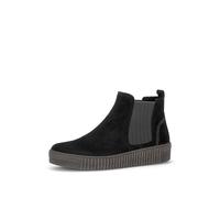 Chelseaboots GABOR, Damen, Gr. 43, schwarz, Elastischer Einsatz, Veloursleder, unifarben, Schuhe Chelseaboots, Schlupfboots mit beidseitigem Stretcheinsatz (66777900-43) schwarz