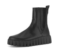 Chelseaboots GABOR "FLORENZ", Damen, Gr. 41, schwarz, Kalbsleder, unifarben, Schuhe Chelseaboots, Plateau, Stiefelette mit Stretcheinsatz außen (38592414-41)