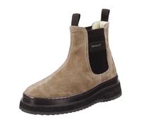 Chelseaboots GANT "Sistown", Damen, Gr. 38, beige, Veloursleder, Schuhe Chelseaboots, Winterboots, Schlupfboots mit Strecheinsatz und Plateausohle (99859864-38)