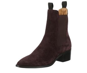 Chelseaboots GANT "ST BROOMLY", Damen, Gr. 40, braun (dunkelrot), Rindsleder, Schuhe Chelseaboots, Stiefelette, Schlupfboots, Stretcheinsätze, spitze Form (83060735-40) dunkelrot
