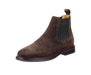 Chelseaboots GANT "St. Fairkon", Herren, Gr. 43, braun (espresso), Veloursleder, Schuhe Chelseaboots, mit softem Lederfutter (74125923-43)