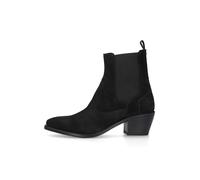 Chelseaboots HENRY STEVENS "Marla WCB", Damen, Gr. 40,5, schwarz, Kalbsvelours, Schuhe Chelseaboots, Damen Stiefelette mit Absatz handgefertigt, Lederschuh (44451964-40,5) schwarz