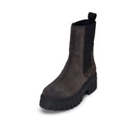 Chelseaboots MARC O'POLO "aus geöltem Veloursleder", Damen, Gr. 38, schwarz graphite, Obermaterial: 100% Leder, unifarben, Schuhe Chelseaboots (26250736-38) schwarz graphite