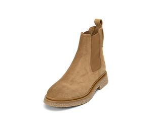 Chelseaboots MARC O'POLO "aus weichem Veloursleder", Damen, Gr. 36, braun (mid braun), Obermaterial: 100% Leder (Rind), unifarben, Schuhe Chelseaboots (42139342-36) mid braun