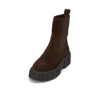 Chelseaboots MARC O'POLO "mit leichter Plateausohle", Damen, Gr. 42, schwarz earth, Obermaterial: 100% Leder (Rind), unifarben, Schuhe Chelseaboots (88250702-42) schwarz earth